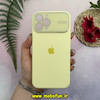 قاب گوشی iPhone 12 Pro Max آیفون سیلیکونی اورجینال پاک کنی Auto Focus درجه یک زیربسته محافظ لنز دار شیشه ای لیمویی کد 28210