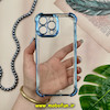 قاب گوشی iPhone 13 Pro Max آیفون طرح پشت طلق شیشه ای شفاف کپسولی اورجینال برند Unique Case محافظ لنزدار آبی کد 28231