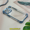 قاب گوشی iPhone 14 Pro آیفون طرح پشت طلق شیشه ای شفاف کپسولی اورجینال برند Unique Case محافظ لنزدار آبی کد 28235