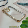 قاب گوشی iPhone 14 Pro Max آیفون طرح پشت طلق شیشه ای شفاف کپسولی اورجینال برند Unique Case محافظ لنزدار طلایی کد 28236
