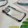 قاب گوشی iPhone 14 Pro Max آیفون طرح پشت طلق شیشه ای شفاف کپسولی اورجینال برند Unique Case محافظ لنزدار مشکی کد 28237