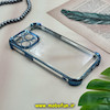 قاب گوشی iPhone 15 Pro Max آیفون طرح پشت طلق شیشه ای شفاف کپسولی اورجینال برند Unique Case محافظ لنزدار آبی کد 28239