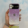 قاب گوشی iPhone 12 آیفون طرح Camera Lens اورجینال دور کرومی یخی بنفش سفید کد 28283