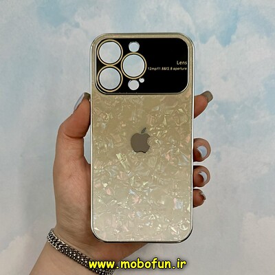 قاب گوشی iPhone 13 Pro آیفون طرح Camera Lens اورجینال دور کرومی یخی نسکافه ای کد 28288