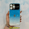 قاب گوشی iPhone 14 Pro Max آیفون طرح Camera Lens اورجینال دور کرومی یخی آبی سفید کد 28292
