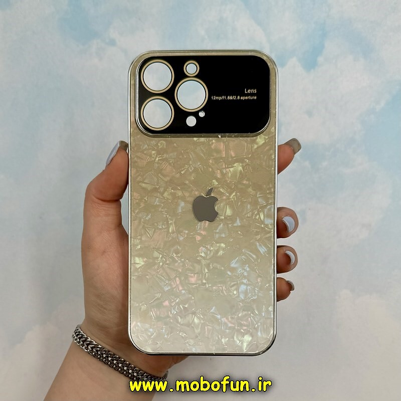 قاب گوشی iPhone 14 Pro Max آیفون طرح Camera Lens اورجینال دور کرومی یخی بنفش نسکافه ای کد 28293