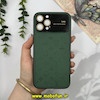 قاب گوشی iPhone 12 Pro Max آیفون اورجینال چرمی Camera Lens Hard محافظ لنزدار شیشه ای LV سبز تیره کد 28306