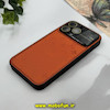 قاب گوشی iPhone 13 Pro آیفون اورجینال چرمی Camera Lens Hard محافظ لنزدار شیشه ای LV قهوه ای کد 28320