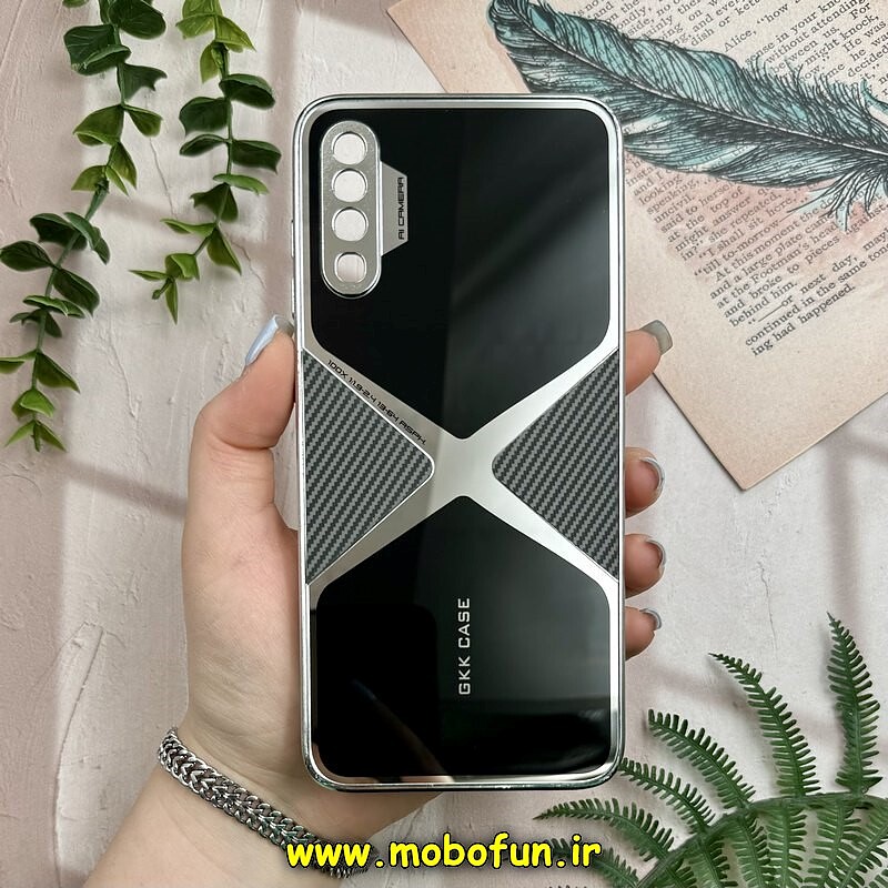 قاب گوشی Galaxy A70 - Galaxy A70S سامسونگ اورجینال لاکچری دیزاین عنکبوتی GKK CASE کرومی آینه ای محافظ لنزدار مشکی خاکستری کد 28379