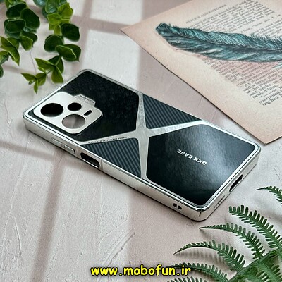 قاب گوشی Redmi Note 12 Pro Plus شیائومی اورجینال لاکچری دیزاین عنکبوتی GKK CASE کرومی آینه ای محافظ لنزدار مشکی کد 28391