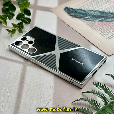 قاب گوشی Galaxy S22 Ultra سامسونگ اورجینال لاکچری دیزاین عنکبوتی GKK CASE کرومی آینه ای محافظ لنزدار مشکی خاکستری کد 28407