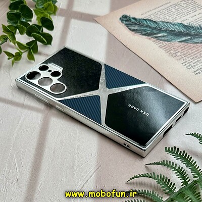 قاب گوشی Galaxy S22 Ultra سامسونگ اورجینال لاکچری دیزاین عنکبوتی GKK CASE کرومی آینه ای محافظ لنزدار مشکی سرمه ای کد 28408