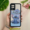 قاب گوشی Galaxy A12 - Galaxy M12 سامسونگ طرح سیلیکونی Solid چرمی کبریتی محافظ لنزدار طرح استیج STITCH مشکی کد 28429