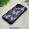 قاب گوشی Galaxy A51 سامسونگ طرح سیلیکونی Solid چرمی کبریتی محافظ لنزدار طرح پروانه لاکچری LUXURY مشکی کد 28459
