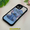 قاب گوشی iPhone 13 Pro Max آیفون طرح سیلیکونی Solid چرمی کبریتی محافظ لنزدار طرح استیج stitch مشکی کد 28480