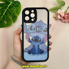 قاب گوشی iPhone 13 Pro Max آیفون طرح سیلیکونی Solid چرمی کبریتی محافظ لنزدار طرح استیج stitch مشکی کد 28480