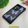 قاب گوشی Galaxy S23 Ultra سامسونگ طرح سیلیکونی Solid چرمی کبریتی محافظ لنزدار طرح پروانه لاکچری LUXURY مشکی کد 28536
