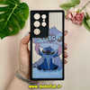 قاب گوشی Galaxy S23 Ultra سامسونگ طرح سیلیکونی Solid چرمی کبریتی محافظ لنزدار طرح استیج stitch مشکی کد 28538