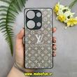 قاب گوشی Redmi Note 13 Pro 4G / Poco M6 Pro 4G / Redmi Note 14S شیائومی اکلیلی سواروسکی LV محافظ لنز دار مشکی کد 28543