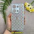 قاب گوشی Redmi Note 13 Pro 4G / Poco M6 Pro 4G / Redmi Note 14S شیائومی اکلیلی سواروسکی LV محافظ لنز دار آبی کد 28547