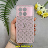 قاب گوشی Poco X6 Pro - Redmi K70E شیائومی اکلیلی سواروسکی LV محافظ لنز دار رزگلد کد 28594