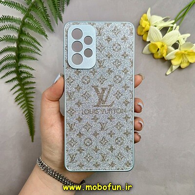 قاب گوشی Galaxy A73 سامسونگ اکلیلی سواروسکی LV محافظ لنز دار آبی کد 28609