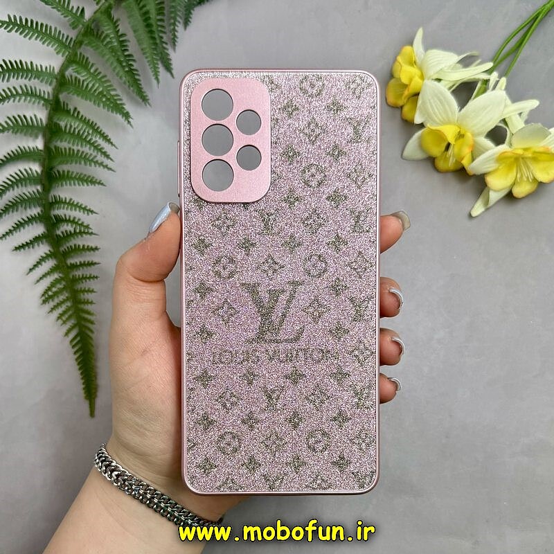 قاب گوشی Galaxy A73 سامسونگ اکلیلی سواروسکی LV محافظ لنز دار رزگلد کد 28610