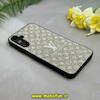 قاب گوشی Galaxy A15 سامسونگ اکلیلی سواروسکی LV محافظ لنز دار مشکی کد 28635