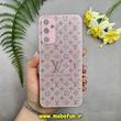 قاب گوشی Galaxy A05S سامسونگ اکلیلی سواروسکی LV محافظ لنز دار رزگلد کد 28647