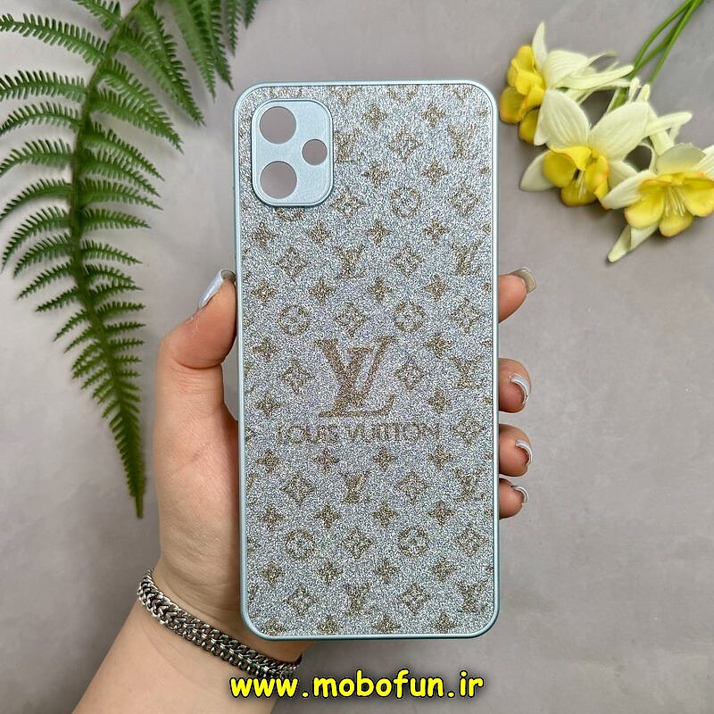 قاب گوشی Galaxy A05 سامسونگ اکلیلی سواروسکی LV محافظ لنز دار آبی کد 28653