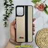 قاب گوشی Galaxy A12 - Galaxy M12 سامسونگ پشت چرمی CASETIFY مات طرح اسپرت کربنی طلایی کد 28759