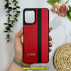 قاب گوشی Galaxy A12 - Galaxy M12 سامسونگ پشت چرمی CASETIFY مات طرح اسپرت کربنی قرمز کد 28760