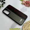 قاب گوشی Galaxy A15 سامسونگ پشت چرمی CASETIFY مات طرح اسپرت کربنی قهوه ای کد 28767