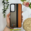قاب گوشی Galaxy A15 سامسونگ پشت چرمی CASETIFY مات طرح اسپرت کربنی نسکافه ای کد 28768
