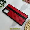 قاب گوشی Galaxy A22 4G - Galaxy M32 4G سامسونگ پشت چرمی CASETIFY مات طرح اسپرت کربنی قرمز کد 28776