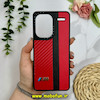 قاب گوشی Redmi Note 13 Pro Plus شیائومی پشت چرمی CASETIFY مات طرح اسپرت کربنی قرمز کد 28871