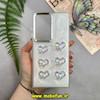 قاب گوشی Galaxy S24 Ultra سامسونگ فانتزی برجسته رزینی لنز کرومی طرح قلب کیوت کد 28941