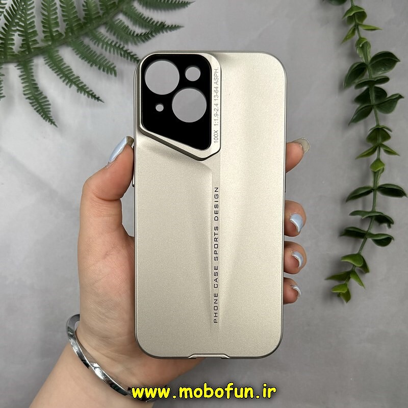 قاب گوشی iPhone 15 آیفون اورجینال Porsche Design HARD محافظ لنز دار طلایی کد 14932