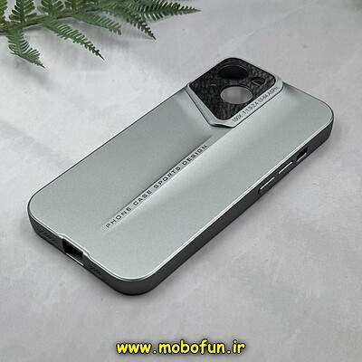 قاب گوشی iPhone 15 آیفون اورجینال Porsche Design HARD محافظ لنز دار خاکستری تیتانیوم کد 14933