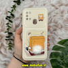 قاب گوشی Galaxy A21S سامسونگ عروسکی ژله ای پافر بالشتی دم پشمالو محافظ لنزدار طرح باب اسفنجی کد 14970