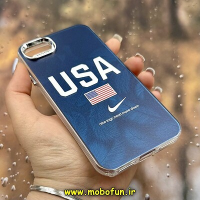 قاب گوشی iPhone 7 - iPhone 8 - iPhone SE 2020 - iPhone SE 2022 آیفون اورجینال فانتزی سخت MORE لیزری کرومی طرح USA کد 28997