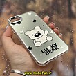 قاب گوشی iPhone 7 - iPhone 8 - iPhone SE 2020 - iPhone SE 2022 آیفون اورجینال فانتزی سخت MORE لیزری کرومی طرح خرسی LUCKY BEAR کد 28998