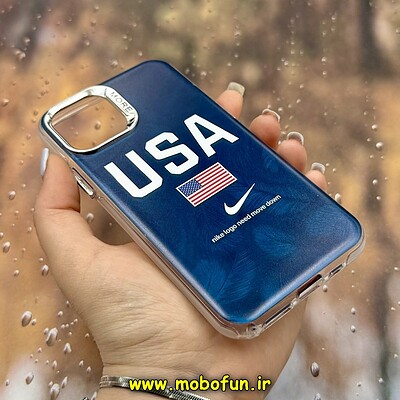 قاب گوشی iPhone 11 Pro آیفون اورجینال فانتزی سخت MORE لیزری کرومی طرح USA کد 29019