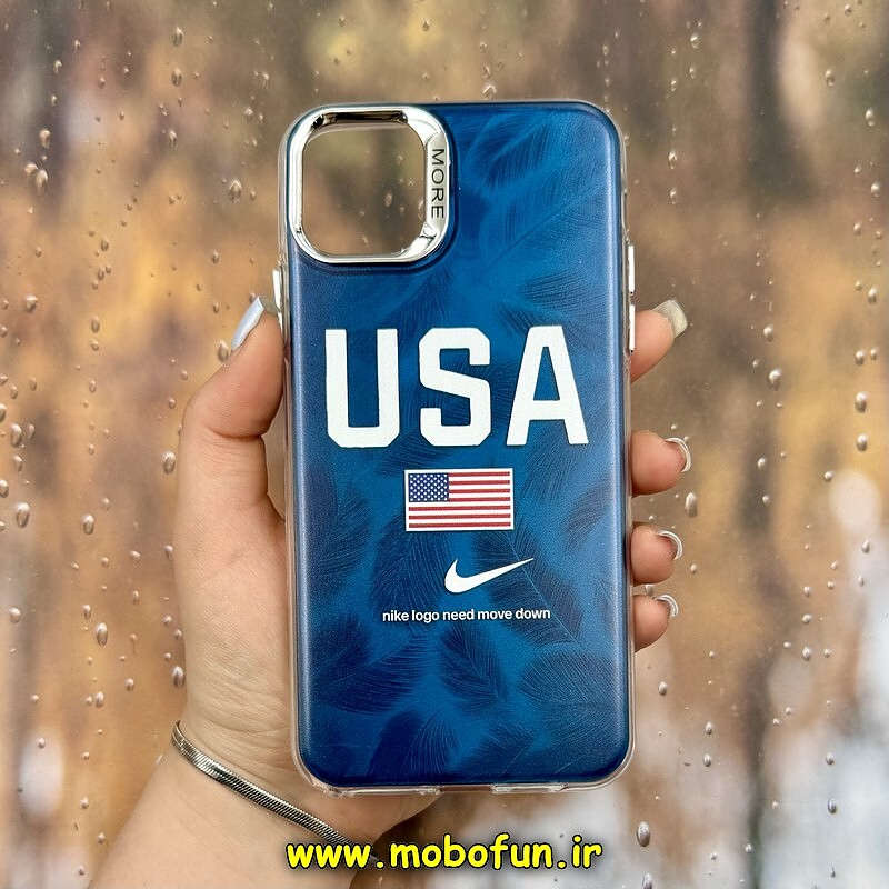 قاب گوشی iPhone 11 Pro Max آیفون اورجینال فانتزی سخت MORE لیزری کرومی طرح USA کد 29025