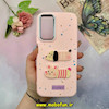 قاب گوشی Galaxy A05S سامسونگ سیلیکونی فانتزی برجسته لنز کرومی لاکچری طرح گربه سگ Good Luck صورتی کد 15076
