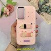 قاب گوشی Galaxy A15 سامسونگ سیلیکونی فانتزی برجسته لنز کرومی لاکچری طرح گربه سگ Good Luck صورتی کد 15080