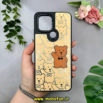 قاب گوشی Redmi A1 Plus - Redmi A2 Plus - Poco C50 شیائومی پشت گلس آینه ای اورجینال CASETIFY طرح تدی کد 15229