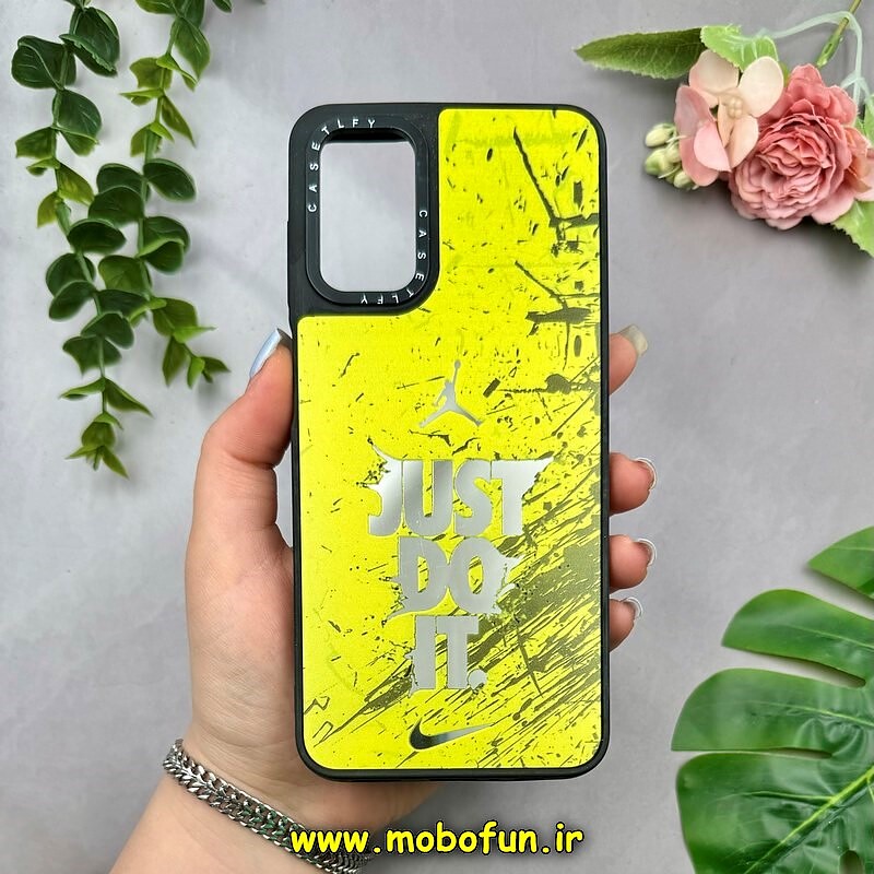 قاب گوشی Galaxy A13 4G - Galaxy A04S سامسونگ پشت گلس آینه ای اورجینال CASETIFY طرح Just Do It کد 15238