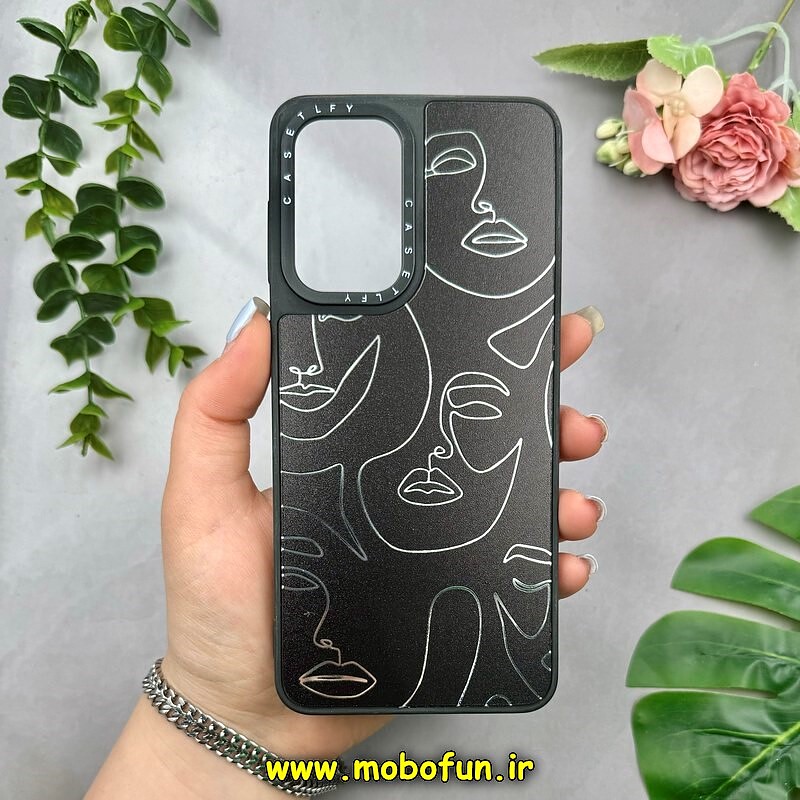 قاب گوشی Galaxy A33 سامسونگ پشت گلس آینه ای اورجینال CASETIFY طرح هنر کد 15255