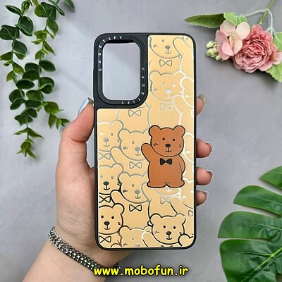 قاب گوشی Galaxy A33 سامسونگ پشت گلس آینه ای اورجینال CASETIFY طرح تدی کد 15256